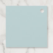 キラキラ輝く小さな星の青い赤ちゃんシャワー フェイバータグ (裏面)