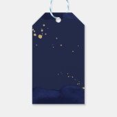 キラキラ輝く小さな星テディベア赤ちゃんシャワー ギフトタグ (裏面)