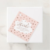 キラキラ輝く小さな星ピンクの赤ちゃんシャワー フェイバータグ (インサイチュ)