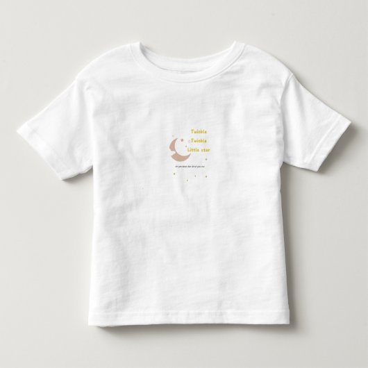 キラキラ輝く小さな星 トドラーTシャツ (正面)
