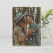 キラキラ輝く愛と喜びホリデーフォトカード シーズンカード (スタンド正面)