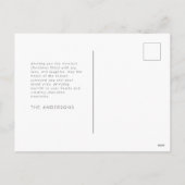 キラキラ輝く愛と喜びホリデーフォトカード シーズンポストカード (裏面)