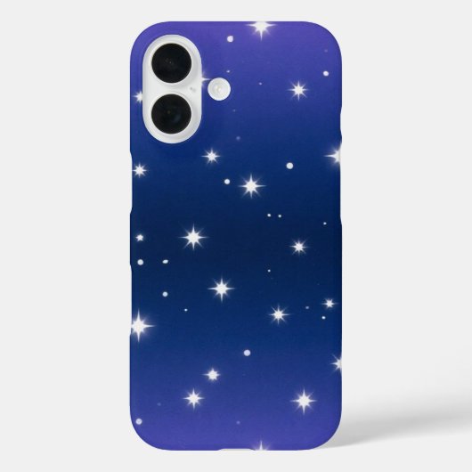 キラキラ輝く星のパターンを持つ紫の夜のグラデーション Case-Mate iPhoneケース (裏面)