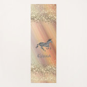 キラキラ輝く星のユニコーンパーソナライズされた ヨガマット (正面)