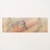 キラキラ輝く星のユニコーンパーソナライズされた ヨガマット (正面(横))