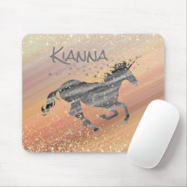 キラキラ輝く星のユニコーン マウスパッド
