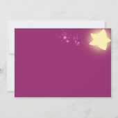 キラキラ輝く星の下のフクロベビーシャワー 招待状 (裏面)