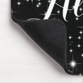 キラキラ輝く星をブラック マウスパッド (コーナー)