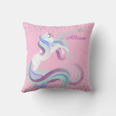 キラキラ輝く星ユニコーンピンク クッション (裏面)