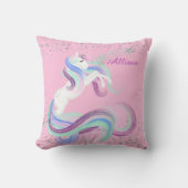 キラキラ輝く星ユニコーンピンク クッション (正面)