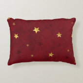 キラキラ輝く星王室の赤 アクセントクッション (正面)