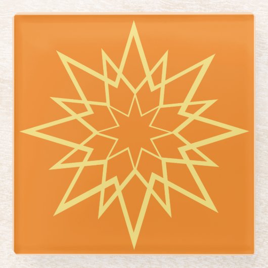 キラキラ輝く星 ガラスコースター (正面)