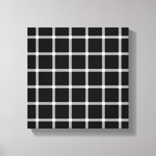 キラキラ輝く格子状の光学錯覚 キャンバスプリント (正面)