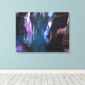 キラキラ輝く洞窟バイナイトキャンバスプリント キャンバスプリント (インサイチュ (ウッドフロア))