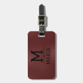 キラキラ輝く濃い赤の抽象芸術背景 ラゲッジタグ (正面縦)