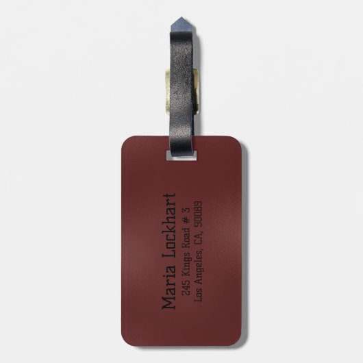 キラキラ輝く濃い赤の抽象芸術背景 ラゲッジタグ (裏面縦)