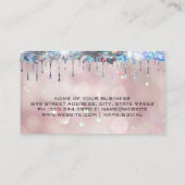 キラキラ輝く点滴 |《写真》ぼけ味ライトピンク背景 名刺 (裏面)