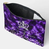 キラキラ輝く王冠（紫） アクセサリーポーチ (見開き)