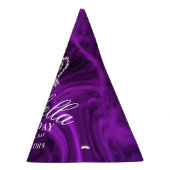 キラキラ輝く王冠（紫） パーティーハット (右)