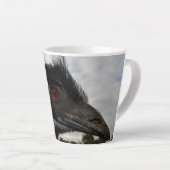 キラキラ輝く目をしたEmu カフェラテマグ (右アングル)