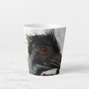 キラキラ輝く目をしたEmu カフェラテマグ