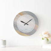 キラキラ輝く筆遣い ラージ壁時計 (ホーム)