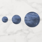 キラキラ輝く箔 |ネイビーブルー暗いフェイクグリッター輝き コンフェッティ (正面)