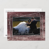 キラキラ輝く箔 |バラ金ゴールドメイブピンク ポストカード (正面/裏面)