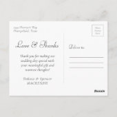 キラキラ輝く箔 |ホログラフィグラデーションック写真ありがとう ポストカード (裏面)