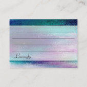 キラキラ輝く箔 |ホログラフィック虹色グラデーションアドバイス エンクロージャーカード (裏面)