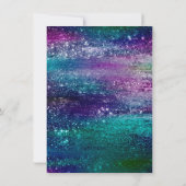 キラキラ輝く箔 | ホログラフィフェイクック輝き婚約 招待状 (裏面)