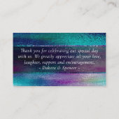 キラキラ輝く箔 | Holographic Iridescentありがとう エンクロージャーカード (裏面)