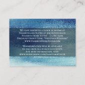 キラキラ輝く箔 | Ice Blue フェイク Iridescent Hotel Info エンクロージャーカード (裏面)