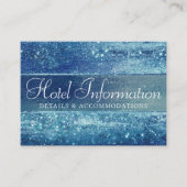 キラキラ輝く箔 | Ice Blue フェイク Iridescent Hotel Info エンクロージャーカード (正面)