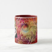 キラキラ輝く素晴らしいママの写真 マグカップ (中央)