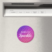 キラキラ輝く紫とピンクの生まれグリッターと輝く マグネット (インサイチュ (食洗機))