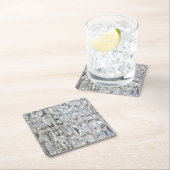 キラキラ輝く結晶 スクエアペーパーコースター (インサイチュ)