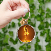 キラキラ輝く美しいスタイリッシュの黄金のドレス キーホルダー (手)