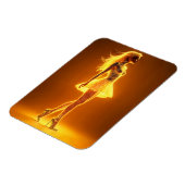 キラキラ輝く美しいスタイリッシュの黄金のドレス マグネット (左側)