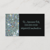 キラキラ輝く華やかな銀色の輝きらきら光るき 名刺 (裏面)