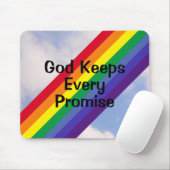 キラキラ輝く虹が可愛感動的い マウスパッド (マウス)