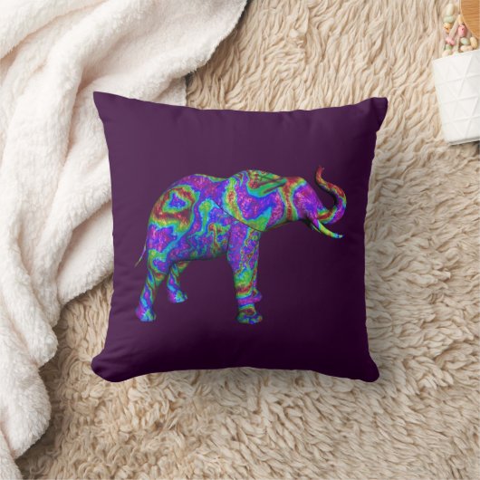 キラキラ輝く象 クッション (ブランケット)
