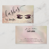 キラキラ輝く豪華なメイクアップ目書 名刺 (正面/裏面)