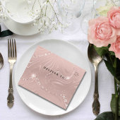 キラキラ輝く赤面ピンクシルバーフォト オールインワン招待状