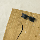 キラキラ輝く金エレガント箔のスワッシュ署名名 ビーチタオル (インサイチュ)