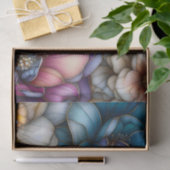 キラキラ輝く金ゴールドの輪郭を描く華やかな花 薄葉紙 (ギフト)