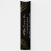 キラキラ輝く金ゴールドガーランド独自の文字を追加 横断幕 (縦)