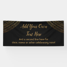 キラキラ輝く金ゴールドガーランド独自の文字を追加 横断幕