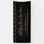 キラキラ輝く金ゴールドガーランド独自の文字を追加 横断幕 (縦)