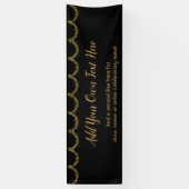 キラキラ輝く金ゴールドガーランド独自の文字を追加 横断幕 (縦)